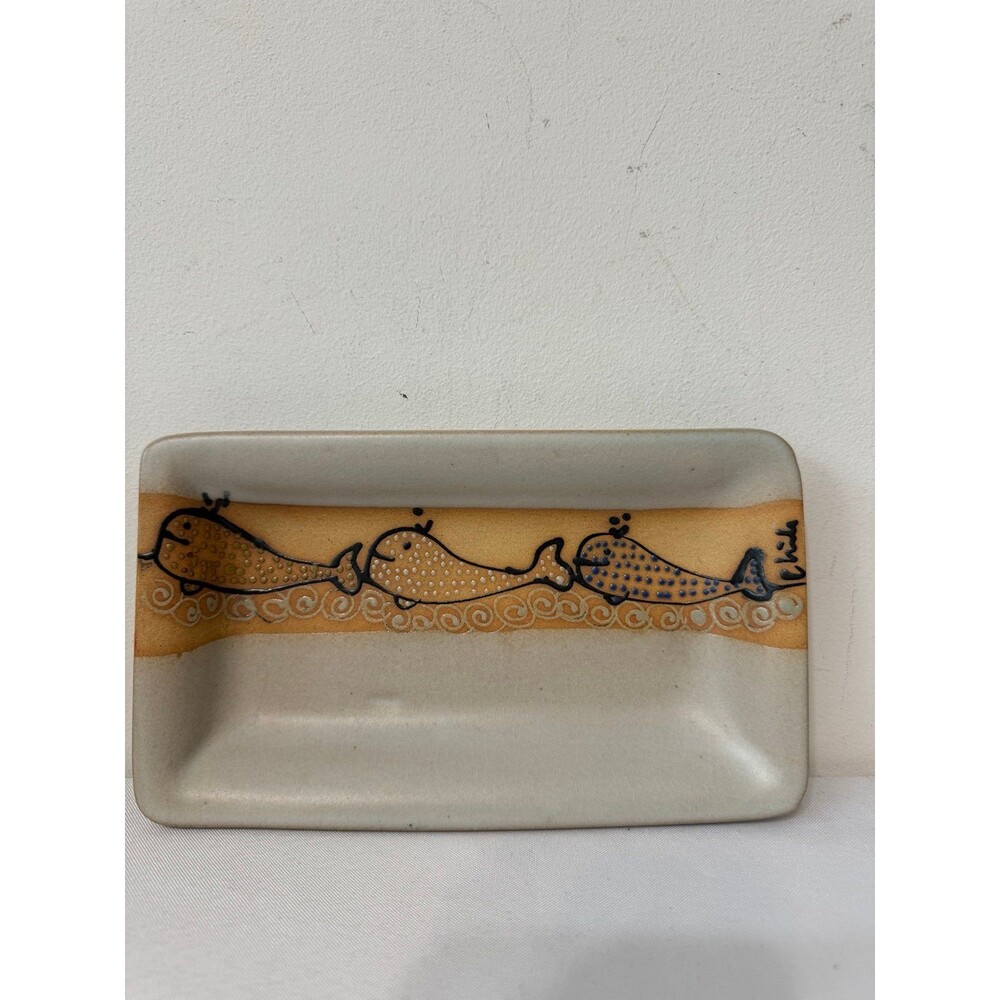 WHALES POTTERY TRAY BY CARLOTTA GRES CHILE